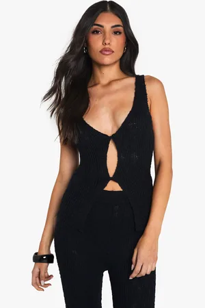 Boohoo Chaleco De Punto Con Nudo Frontal