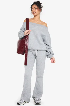 Boohoo Chándal De Pantalón Deportivo De Campana Y Sudadera Con Escote Barco