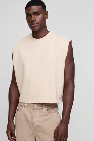 Boohoo Top Sin Mangas Oversize De Tela Rizo Encogido Recto