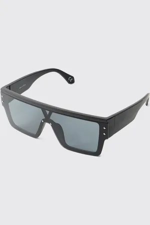 Boohoo Gafas De Sol Negras Con Forma De Escudo
