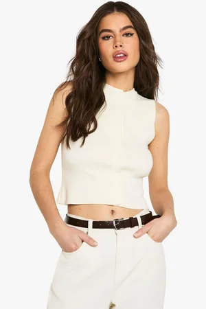 Boohoo Chaleco Largo De Punto Con Botones Ocultos