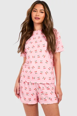 Boohoo Pijama De Pantalón Corto Con Estampado De Cerezas