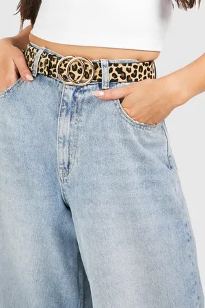 Boohoo Cinturón De Leopardo Con Anillo Doble