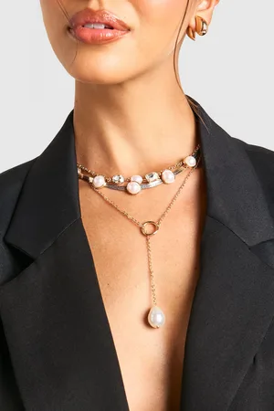 Boohoo Collar Llamativo A Capas Con Perlas
