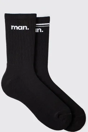 Boohoo Pack De 2 Pares De Calcetines Man Deportivos Lisos Y De Rayas