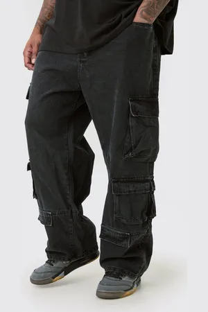 Boohoo Vaqueros Plus Cargo Holgados Con Lavado De Ácido