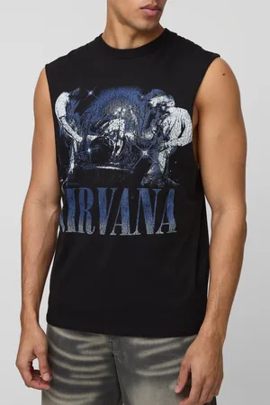 Boohoo Top Sin Mangas Con Sisa Ancha Y Estampado De Nirvana