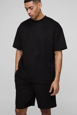Boohoo Conjunto Oversize De Pantalón Corto Y Camiseta De Ante Sintético