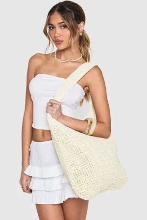 Boohoo Bolso De Hombro Holgado De Rafia