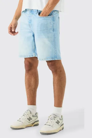 Boohoo Pantalones Cortos Vaqueros Ajustados Sin Tratar En Claro