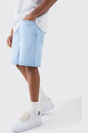 Boohoo Pantalones Cortos Vaqueros Holgados Sin Tratar En Hielo