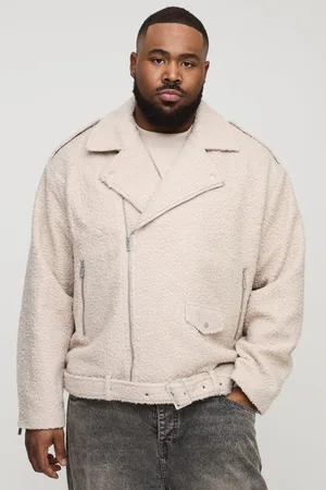 Boohoo Chaqueta Plus Motera Oversize De Tejido Bouclé