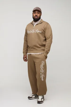 Boohoo Chándal Plus Con Bordado Y Cremallera 1/4