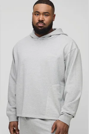 Boohoo Sudadera Plus Con Bolsillo, Ribete Y Bordado