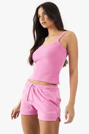 Boohoo Top Sin Mangas Básico De Canalé Con Unión De