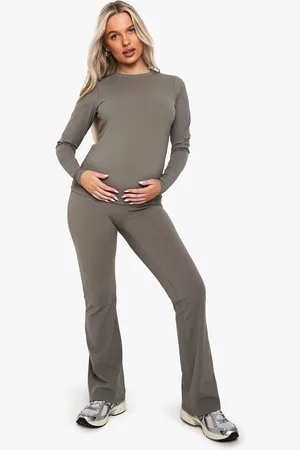 Boohoo Pantalón De Campana Premamá De Yoga Súper Suave Moldeador De Barriga