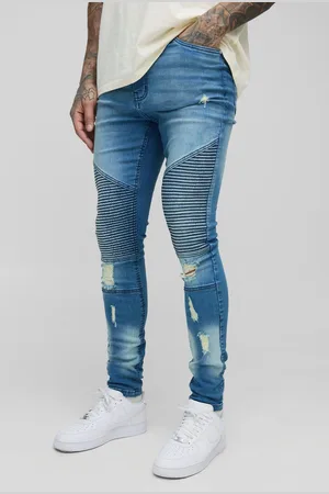 Boohoo Vaqueros Tall Moteros Súper Pitillo Rotos
