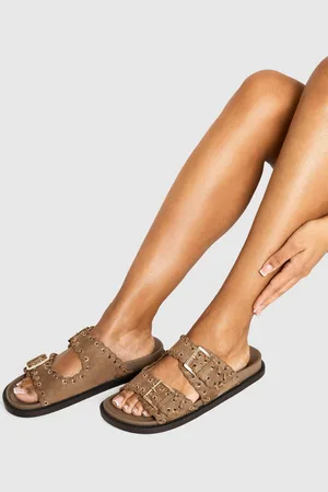 Boohoo Sandalias Con Plantilla Moldeada Y Dos Tiras Cosidas