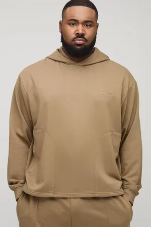 Boohoo Sudadera Plus Con Bolsillo, Ribete Y Bordado