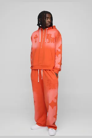 Boohoo Chándal Oversize Recto Con Lavado A La Piedra Y Apliques Cruzados