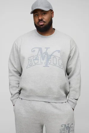 Boohoo Sudadera Plus Oversize Recta Con Estampado Universitario