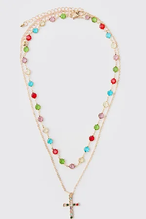 Boohoo Collar Dorado A Capas Con Colgantes