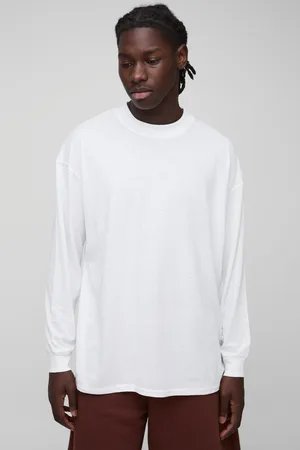 Boohoo Camiseta Regular Básica De Manga Larga Con Cuello De Caja