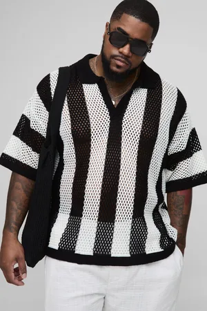 Boohoo Polo Plus Oversize Recto De Punto Con Rayas