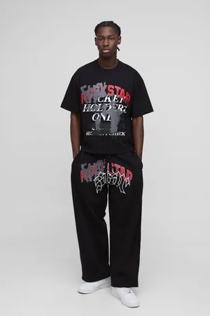 Boohoo Conjunto Oversize De Pantalón Deportivo Y Camiseta Recta Desgastada