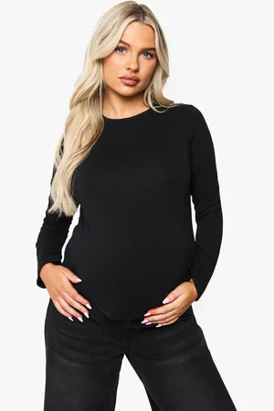Boohoo Camiseta Premamá De Manga Larga Con Abertura En El Bajo