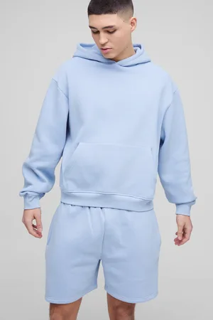 Boohoo Chándal Oversize Recto De Pantalón Corto Con Capucha Y Estampado De 330G/M²