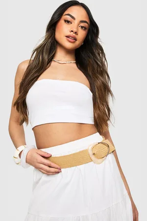 Boohoo Cinturón De Rafia Con Hebilla De Gemas