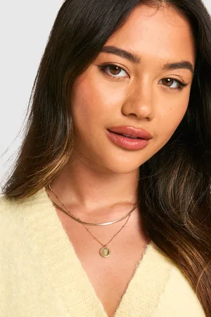 Boohoo Collar Dorado A Capas Con Colgante