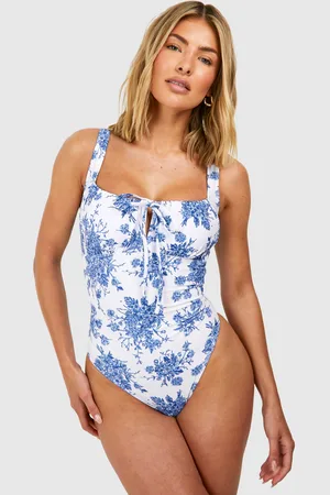 Boohoo Bañador De Flores Fruncido