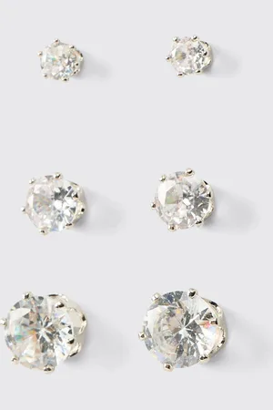 Boohoo Pack De 3 Pendientes Con Incrustaciones