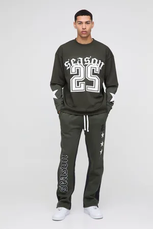 Boohoo Conjunto Oversize De Pantalón Deportivo Y Camiseta Oversize De Malla Con Estampado Universitario Y Refuerzo