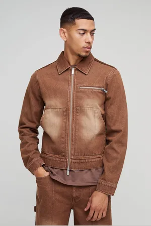 Boohoo Chaqueta Crop Regular De Pana Y Vaquera Con Lavado De Ácido