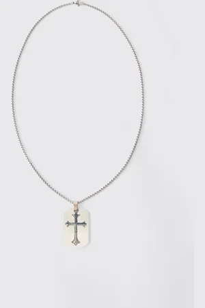 Boohoo Collar Plateado Con Etiqueta