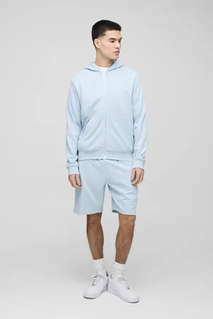 Boohoo Conjunto Básico De Pantalón Corto Holgado Y Sudadera Ligera Con Capucha Y Cremallera
