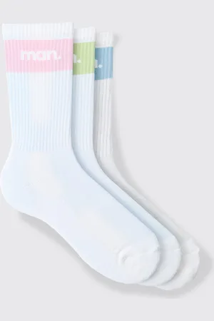 Boohoo Pack De 3 Pares De Calcetines Deportivos Con Estampado Gráfico Man