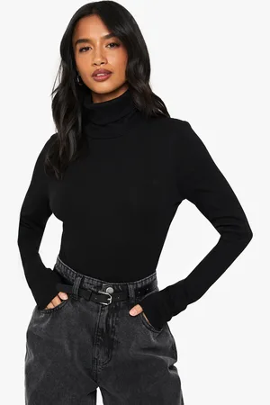 Boohoo Body Petite Básico De Manga Larga Con Cuello Vuelto