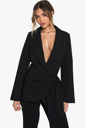 Boohoo Americana Entallada De Ocasión Cruzada Con Atadura