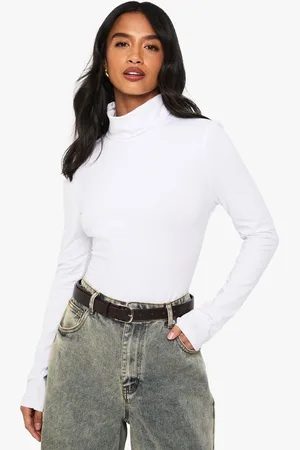 Boohoo Body Petite Básico De Manga Larga Con Cuello Vuelto