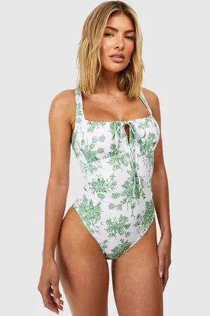 Boohoo Bañador De Flores Fruncido
