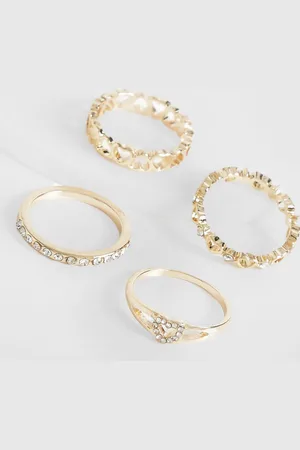 Boohoo Pack De Anillos Con Corazones