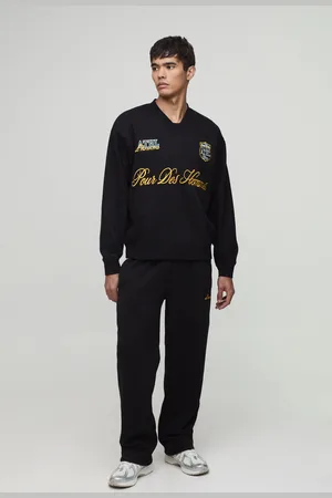 Boohoo Chándal Oversize De Pantalón Deportivo Y Sudadera Con Bordado L