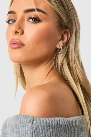 Boohoo Pendientes De Aro Plateados Con Corazones E Incrustaciones