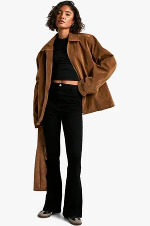 Boohoo Vaqueros Tall De Campana Y Tiro Alto Moldeadores De Trasero De 86Cm