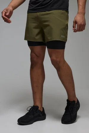 Boohoo Pantalón Corto Man Active De Tela Elástica 2 En 1