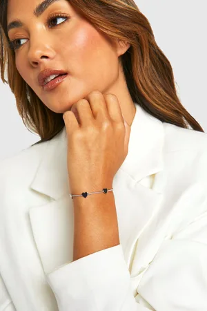 Boohoo Pulsera Refinada De Corazones Con Alamar